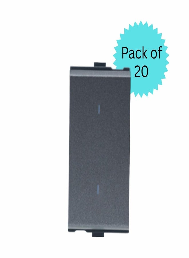 أنكور مفتاح Anchor by Panasonic Penta Modular 6AX ثنائي الاتجاه، مفتاح ثنائي الاتجاه بوحدة واحدة (أسود، 65002B-20) - Image 2